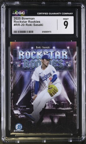 2025 Bowman Rockstar Rookies #RR-20 Roki Sasaki CGC 9 SC4