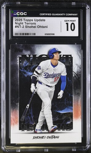 2025 Topps Update Night Terrors #NT-2 Shohei Ohtani CGC 10 SC4