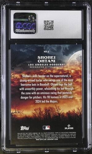 2025 Topps Update Night Terrors #NT-2 Shohei Ohtani CGC 10 SC4