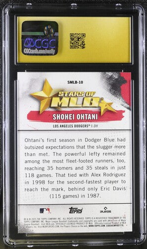 2025 Topps Stars of MLB #SMLB-10 Shohei Ohtani CGC Pristine 10 SC4