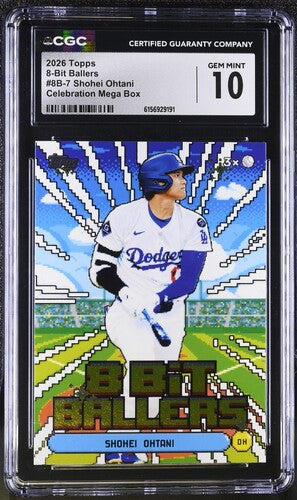 2026 Topps 8-Bit Ballers #8B-7 Shohei Ohtani Celebration Mega Box CGC 10 SC4