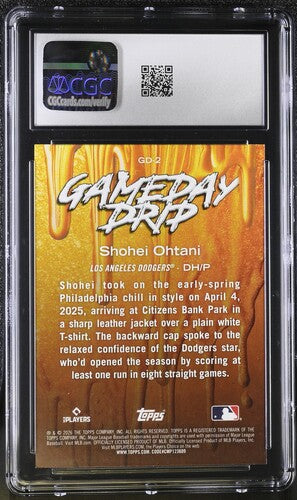 2025 TOPPS GAMEDAY DRIP #GD-2 SHOHEI OHTANI CGC 10 SC4