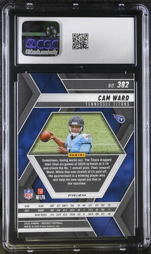 2025 Panini Mosaic #382 Cam Ward Reactive Blue CGC 10 SC2