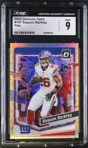 2023 Donruss Optic #147 Saquon Barkley Flex CGC 9 SC2