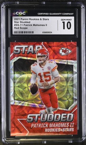 2021 Panini Rookies & Stars Star Studded #SS-11 Patrick Mahomes Red Scope CGC 10 SC2