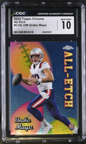 2024 Topps Chrome All-Etch #CAE-DM Drake Maye CGC 10 SC2