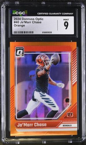 2024 Donruss Optic #40 Ja'Marr Chase Orange CGC 9 SC2