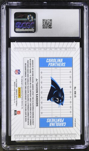 2025 Donruss Optic Hash Marks #HM-JS Ja'Tavion Sanders CGC 10 AUTO 10 SC2