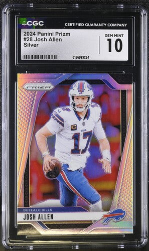2024 Panini Prizm #28 Josh Allen Silver CGC 10 Sc2