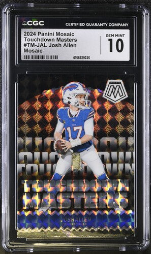 2024 Panini Mosaic Touchdown Masters #TM-JAL Josh Allen Mosaic CGC 10 Sc2