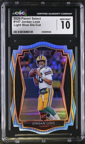 2020 Panini Select #147 Jordan Love Light Blue Die-Cut CGC 10 SC2