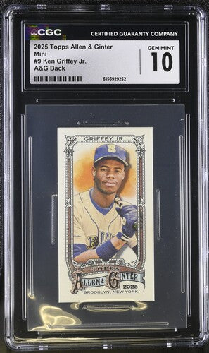 2025 Topps Allen &amp; Ginter Mini #9 Ken Griffey Jr. CGC 10 SC4