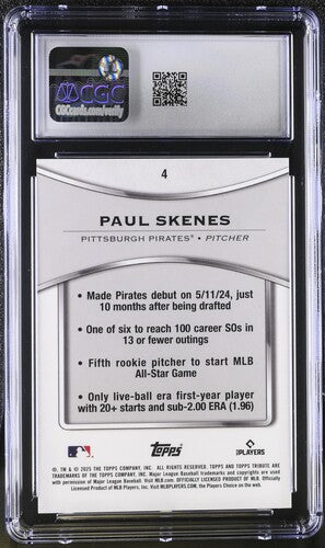 2025 Topps Tribute Paul Skenes CGC 10 SC4