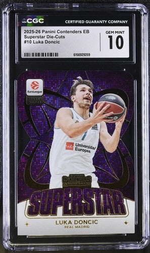 2025-26 Panini Contenders EB Superstar Die-Cuts #10 Luka Doncic CGC 10 SC5