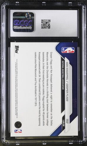 2025-26 Topps Now #152 Kon Knueppel/Cooper Flagg CGC 10 SC5