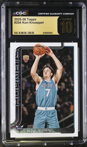 2025-2026 Topps #204 Kon Knueppel CGC PRISTINE 10 SC5