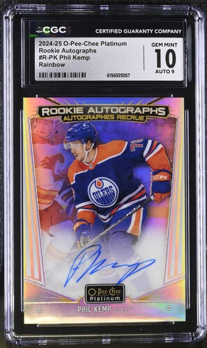 2024-2025 O-Pee-Chee Platinum Rookie Autographs #R-PK Phil Kemp Rainbow CGC 10 AUTO 10