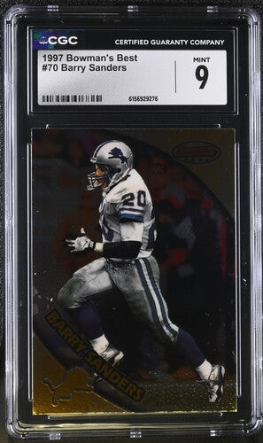 1997 Bowman's Best #70 Barry Sanders CGC 9 Sc2