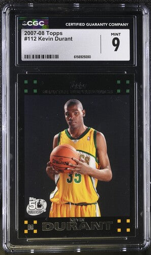 2007-08 TOPPS #112 KEVIN DURANT CGC 9 SC5