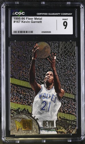 1995-96 FLEER METAL #167 KEVIN GARNETT CGC 9 SC5