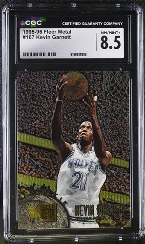 1995-96 FLEER METAL #167 KEVIN GARNETT CGC 8.5 SC5
