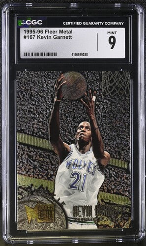 1995-96 FLEER METAL #167 KEVFIN GARNETT CGC 9 SC5