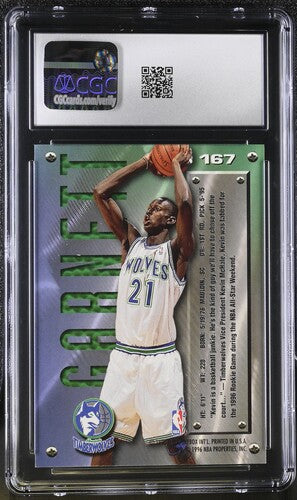 1995-96 FLEER METAL #167 KEVFIN GARNETT CGC 9 SC5