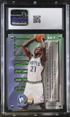 1995-96 FLEER METAL #167 KEVIN GARNETT CGC 9 SC5