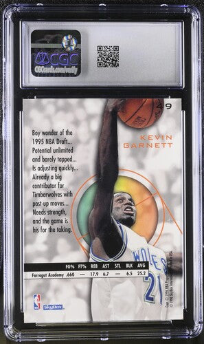 1995-96 SkyBox E-XL $49 Kevin Garnett CGC 9 SC5