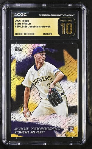 2026 TOPPS STARS OF MLB JACOB MISIOROWSKI CGC PRISTINE 10 SC3