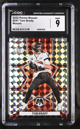 2022 Panini Mosaic #291 Tom Brady Mosaic CGC 9