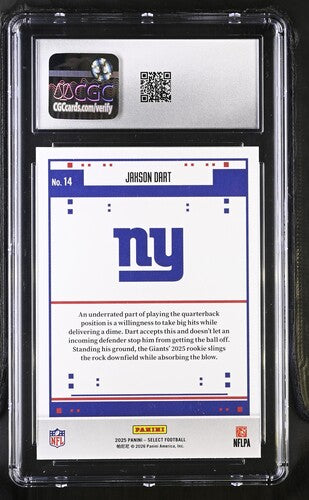 2025 Panini Select Score Select Throwback #14 Jaxson Dart CGC 9.5