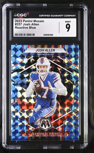 2023 Panini Mosaic #257 Josh Allen Reactive Blue CGC 9