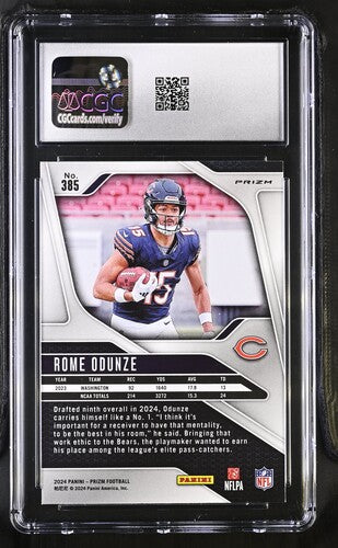 2024 Panini Prizm #385 Rome Odunze Lazer CGC 9.5