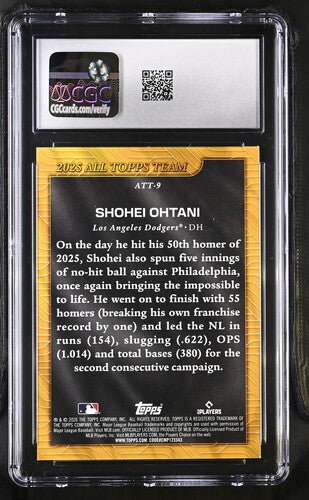 2026 Topps 2025 All Topps Team #ATT-9 Shohei Ohtani CGC 8.5