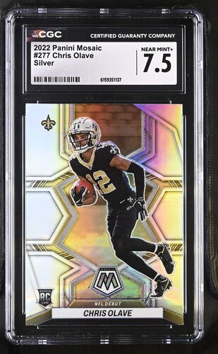 2022 Panini Mosaic #277 Chris Olave Silver CGC 7.5