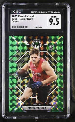 2023 Panini Mosaic #368 Tucker Kraft Green CGC 9.5