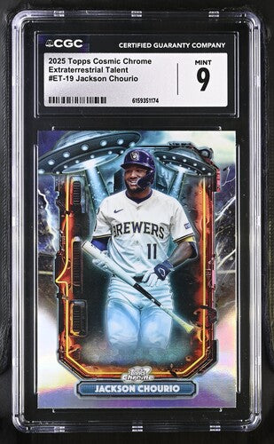 2025 Topps Cosmic Chrome Extraterrestrial Talent #ET-19 Jackson Chourio CGC 9