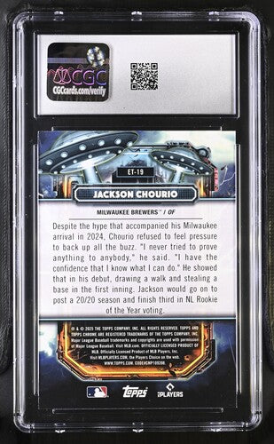 2025 Topps Cosmic Chrome Extraterrestrial Talent #ET-19 Jackson Chourio CGC 9