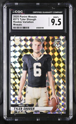 2025 PANINI MOSAIC ROOKIE VARIATION TYLER SHOUGH CGC 9.5 SC2