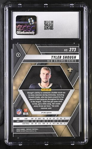 2025 PANINI MOSAIC ROOKIE VARIATION TYLER SHOUGH CGC 9.5 SC2