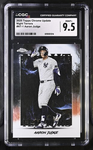 2025 Topps Chrome Update Night Terrors #NT-1 Aaron Judge CGC 9.5