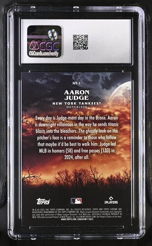 2025 Topps Chrome Update Night Terrors #NT-1 Aaron Judge CGC 9.5