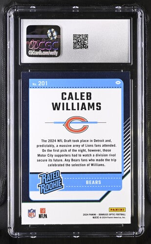 2024 Donruss Optic #201 Caleb Williams CGC 9.5