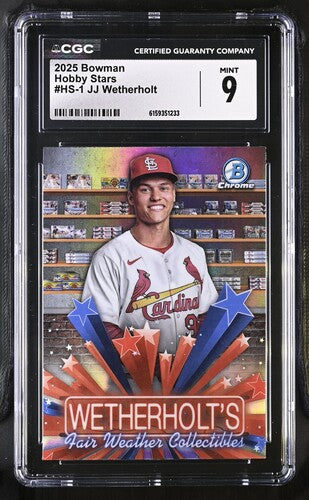 2025 Bowman Hobby Stars #HS-1 JJ Wetherholt CGC 9