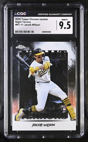 2025 Topps Chrome Update Night Terrors #NT-11 Jacob Wilson CGC 9.5