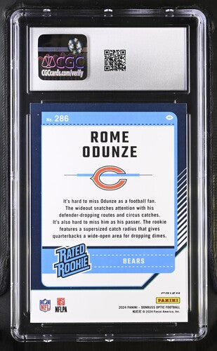 2024 Donruss Optic #286 Rome Odunze Pink CGC 9.5