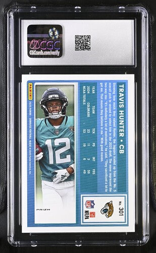 2025 Donruss Optic Preview #301 Travis Hunter Blue Scope CGC 9