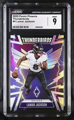 2025 Panini Phoenix Thunderbirds #4 Lamar Jackson CGC 9