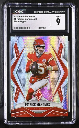 2025 Panini Phoenix #1 Patrick Mahomes II Silver Hyper CGC 9
